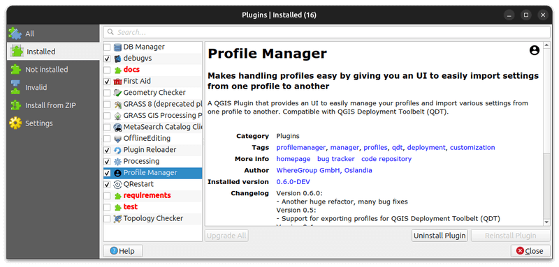 QGIS - Enable the plugin in the plugin manager